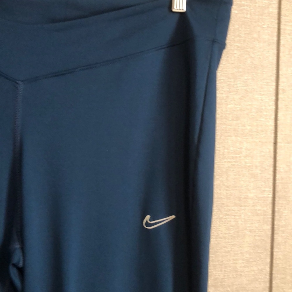 Nike Retro Logo Blue Flare Split Hem Leggings - Picture 7 of 9